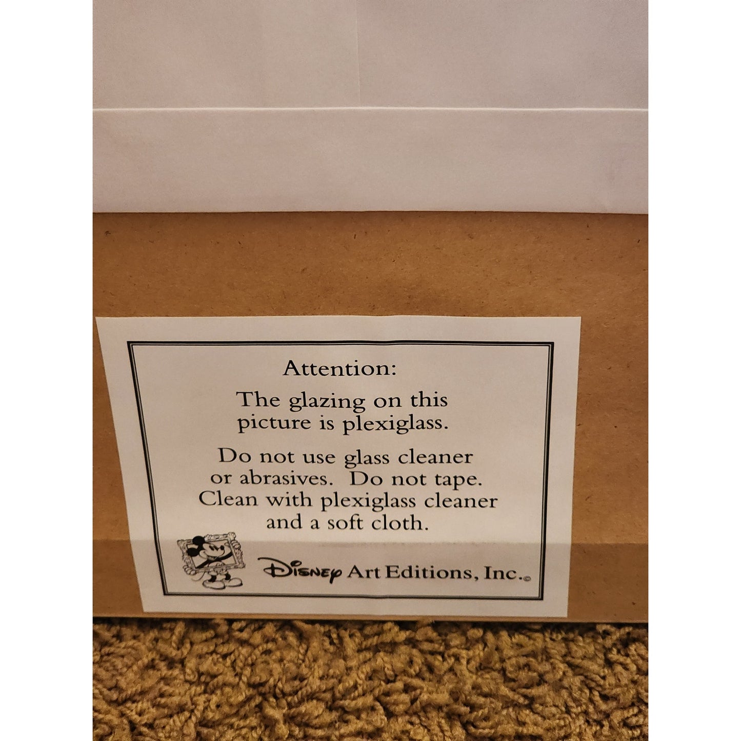 Disney Sericel Snow White Seven Dwarf Cast of Characters COA Tag LE Framed 35x18