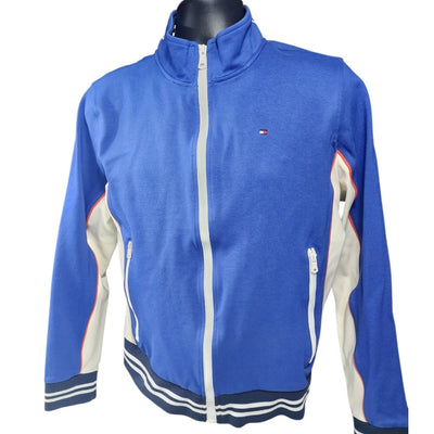 Tommy Hilfiger Men Small Womens Medium Full Zip Track Jacket Retro Athletic Logo