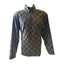 Eddie Bauer Men's Large Fleece Pullover Jacket Aztec Diamond Pattern Green