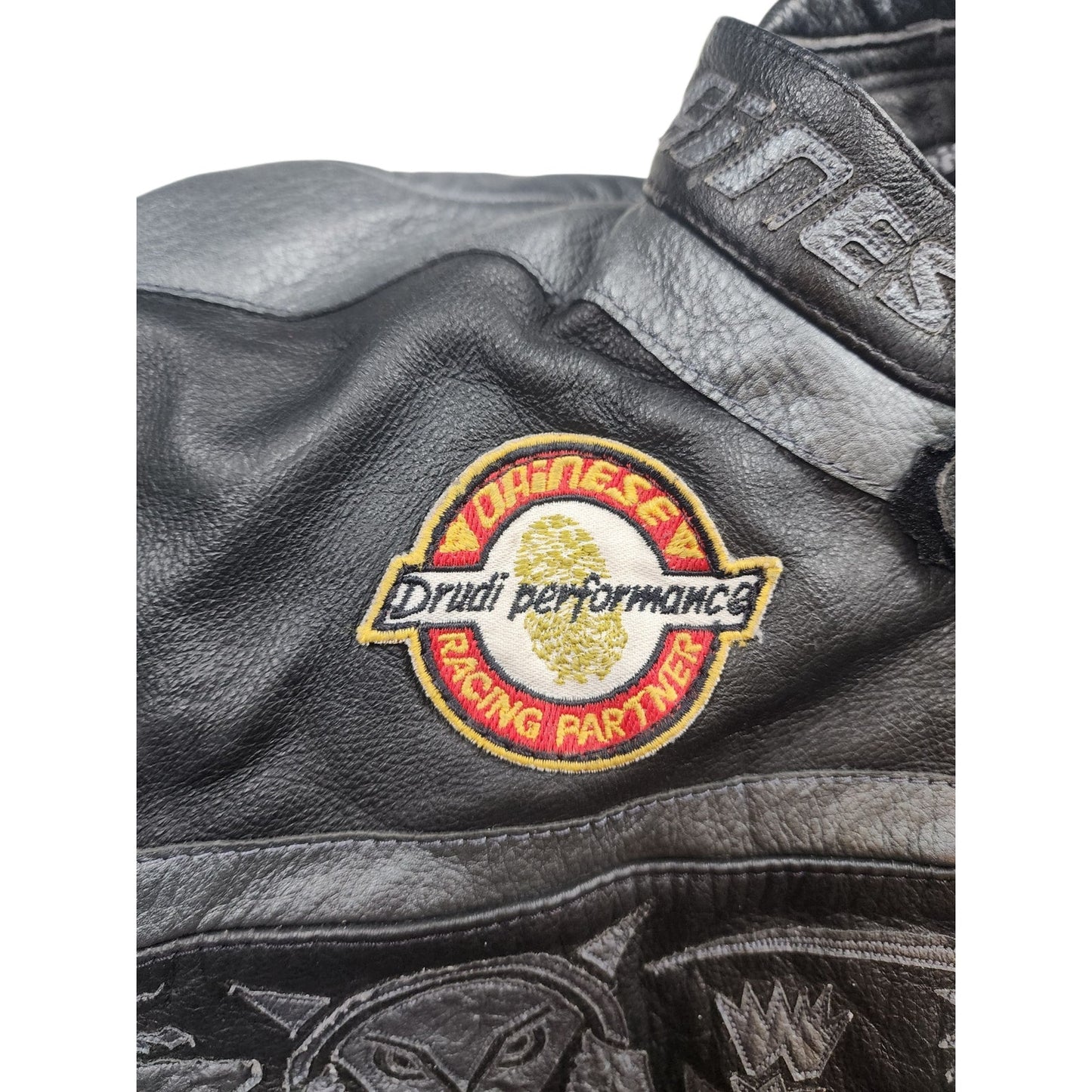 Dainese Jacket Small 46 Leather Motorcycle Drudi Racing Armor Italy MotoGP Devil