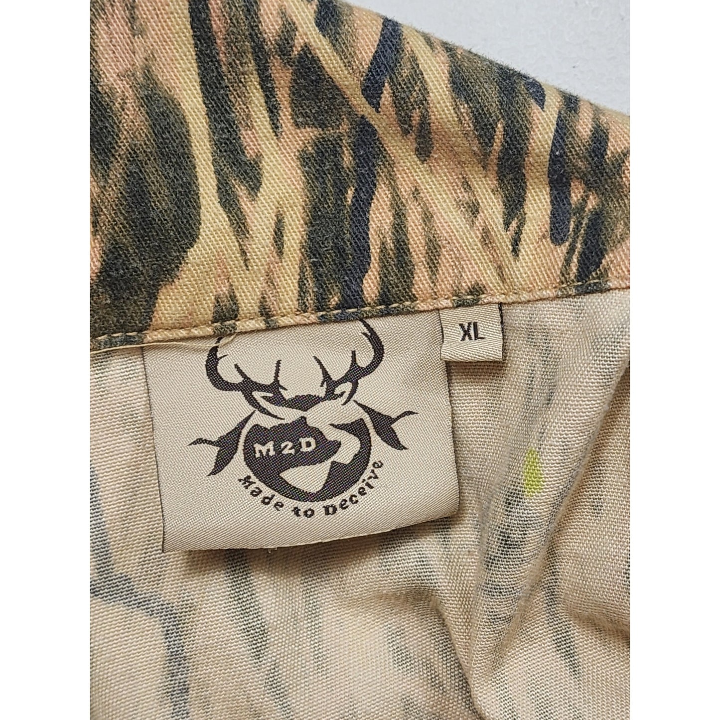 M2D Made to Deceive Camo Hunting Jacket Mens XL Duck Blind Field Waterfowl Y2K