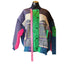 DTU Pink Colorblock Jacket M Oversized XL Quilted Patchwork Bomber Retro Street