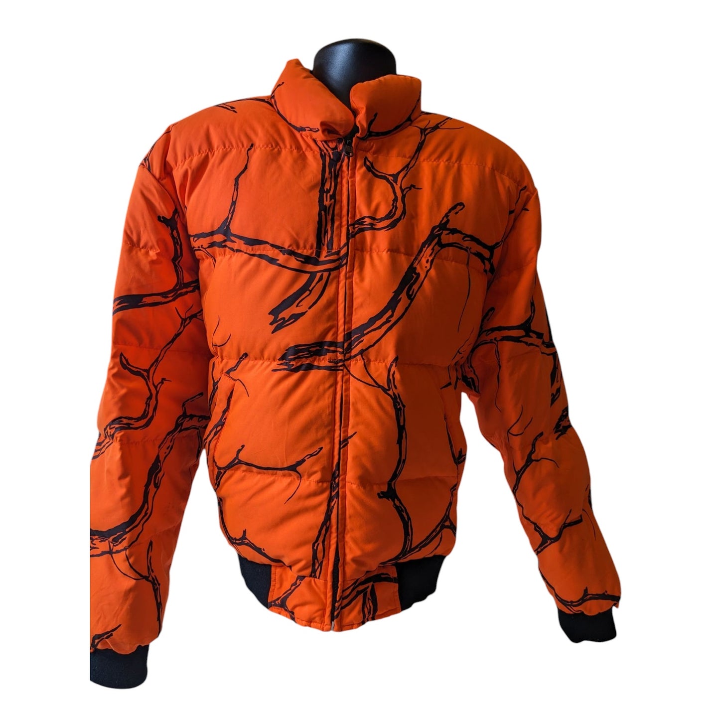 Gamehide Reversible Hunting Jacket Mens Large Brown Blaze Orange Camo Puffer