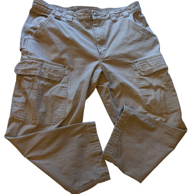 Duluth Trading Pants Men 42x28 Flex Fire Hose Cargo Work Durable Heavy Duty