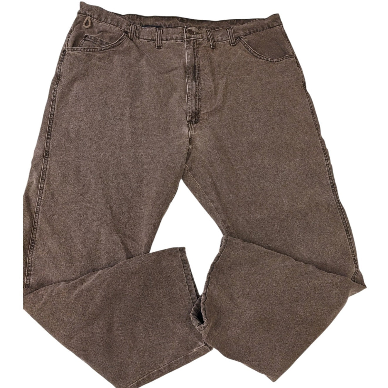 Wrangler Rugged Wear Pants Mens 44x32 Lined Work Carpenter Heavy Duty 33213NB