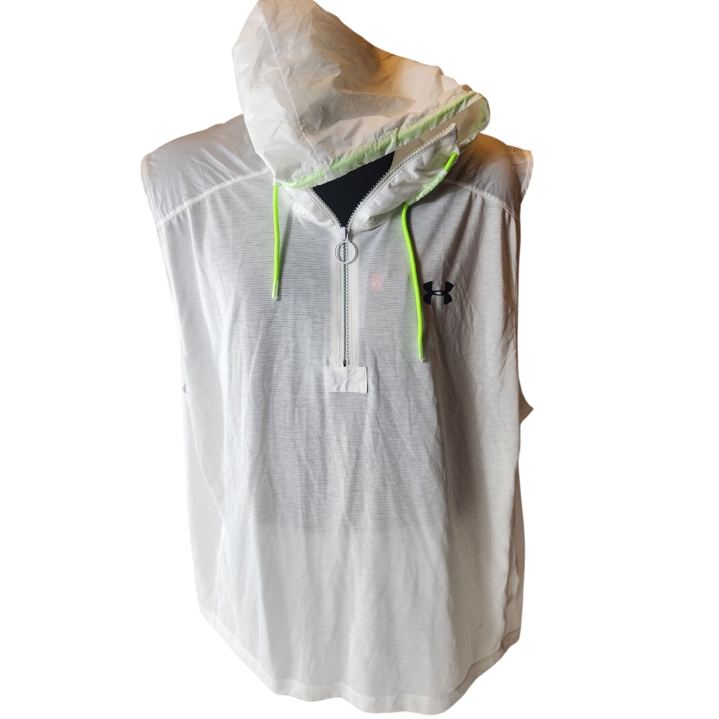 Under Armour XL Sleeveless Windbreaker Hoodie Activewear Gym Athleisure 1351063
