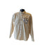 H&M Varsity Corduroy Shirt Jacket Mens Medium Snap Button Embroidered SF Tiger