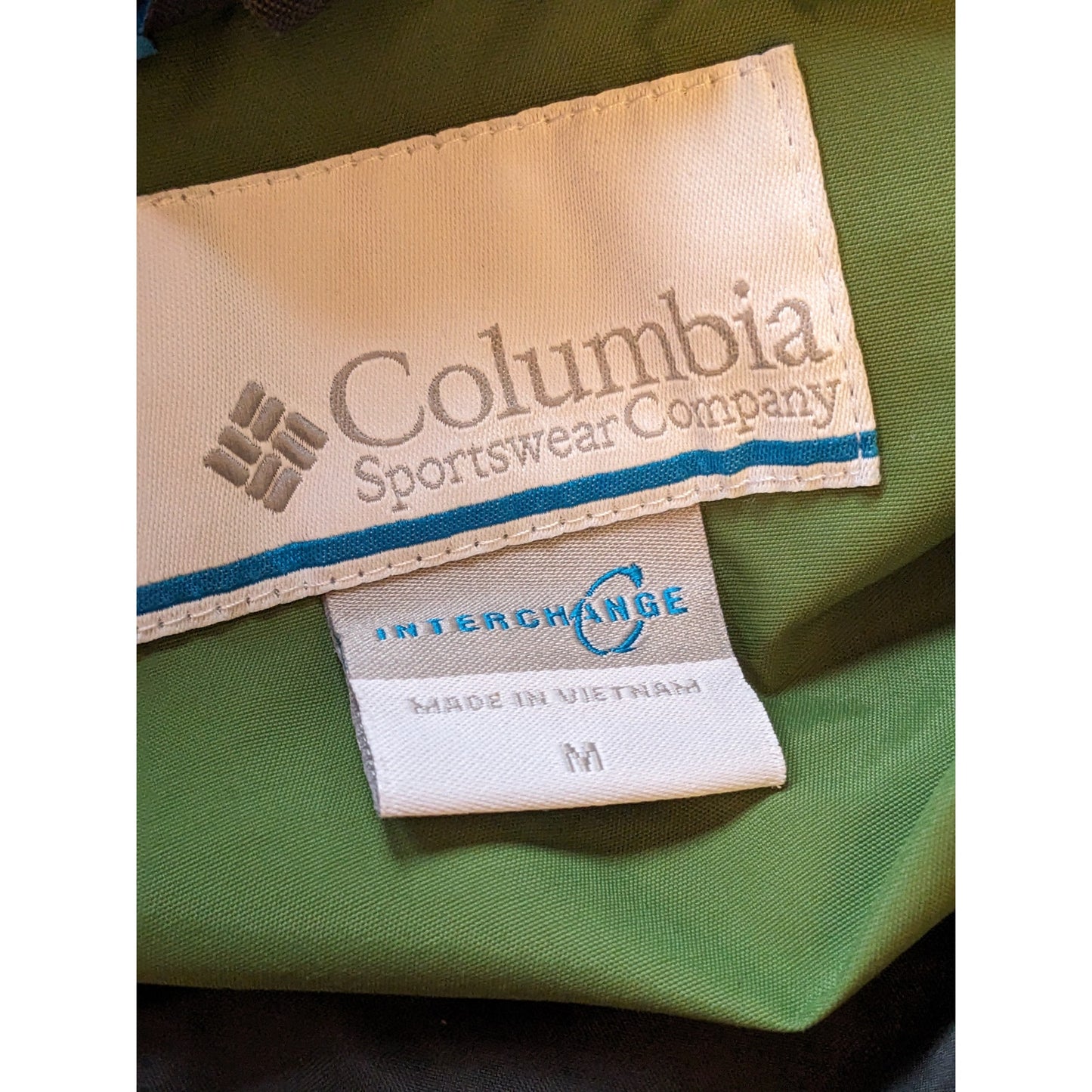 Columbia Interchange Jacket Men Medium/Large Waterproof Hood Windbreaker Hiking