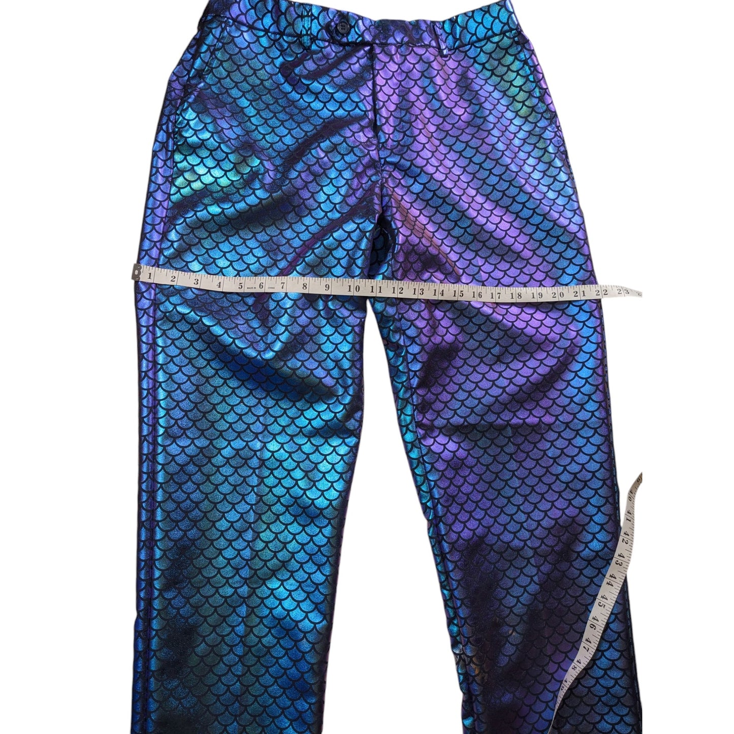 OPPOSUITS Pants Mens US 42 36x34 Mermaid Scale Purple Blue Party Costume Rave