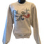 Vintage Jerzees Sweatshirt Women Large Embroidered Floral Pullover Retro 90s