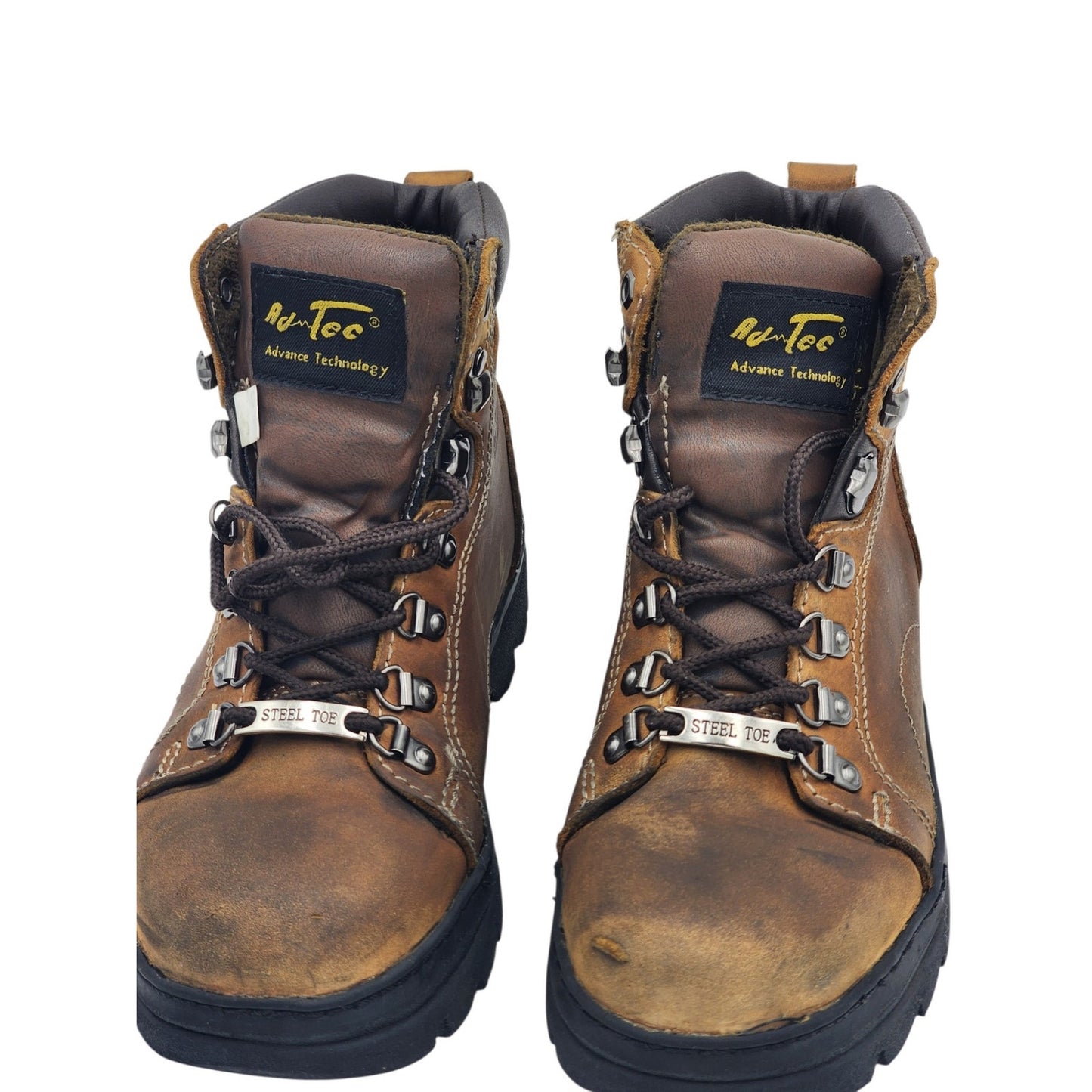 AdTec Steel Toe Work Boots Womens 9 Leather ASTM F2413 Lug Hiking Safety 2977