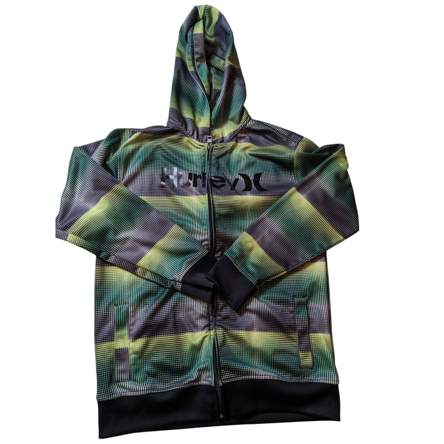 Hurley Hoodie Women Large Zip Graphic Jacket Y2K Style Streetwear Surf Skate