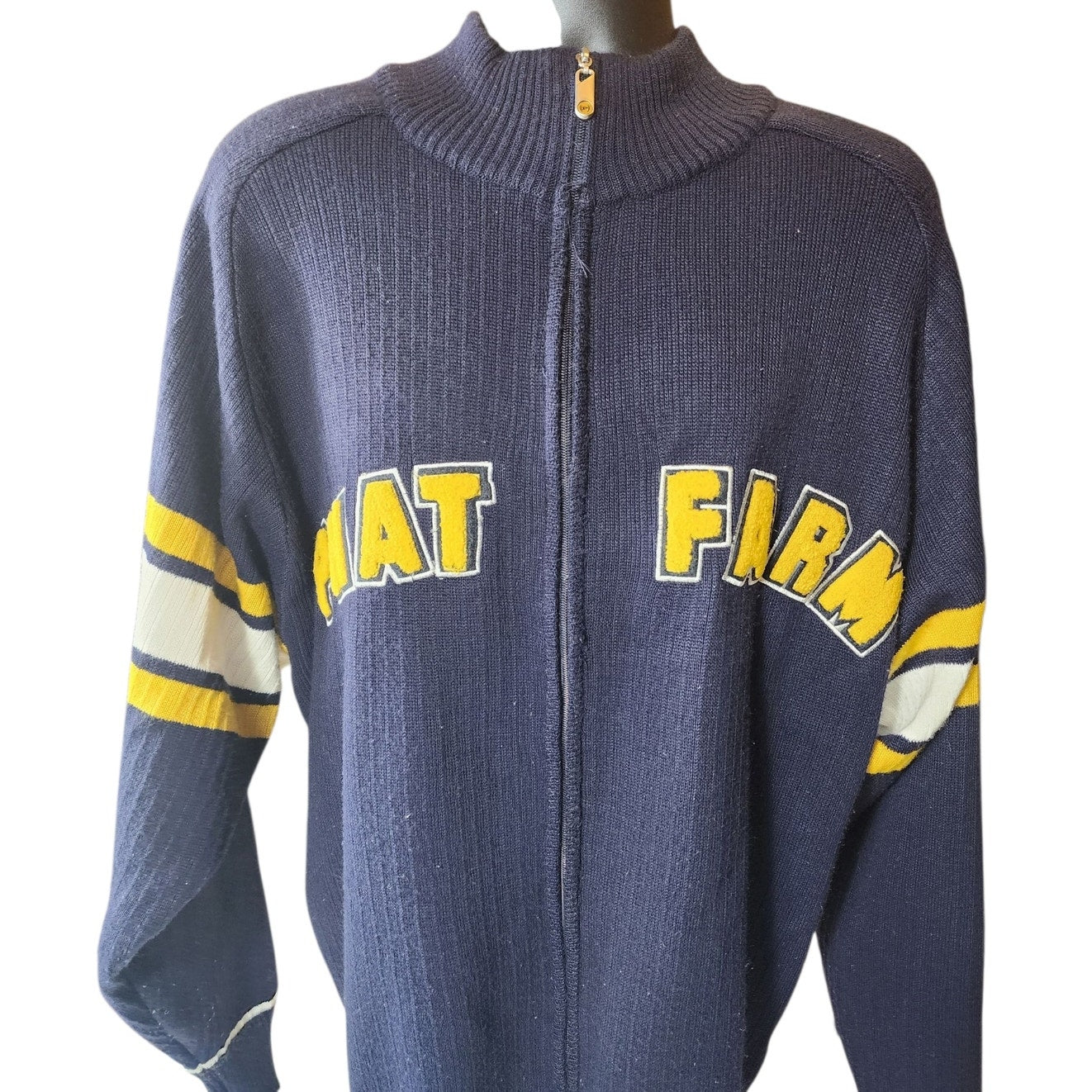 PHAT FARM Vintage Zip Sweater Mens XXXL 3X Y2K Hip Hop Streetwear Varsity Jacket