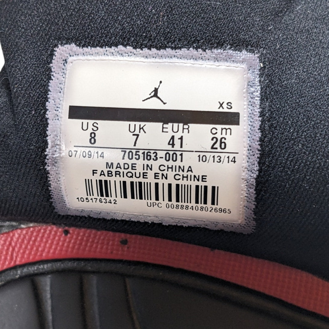 Nike Air Jordan Slides Sandals Mens 8 Black Red Adjust Strap Summer 705163-001