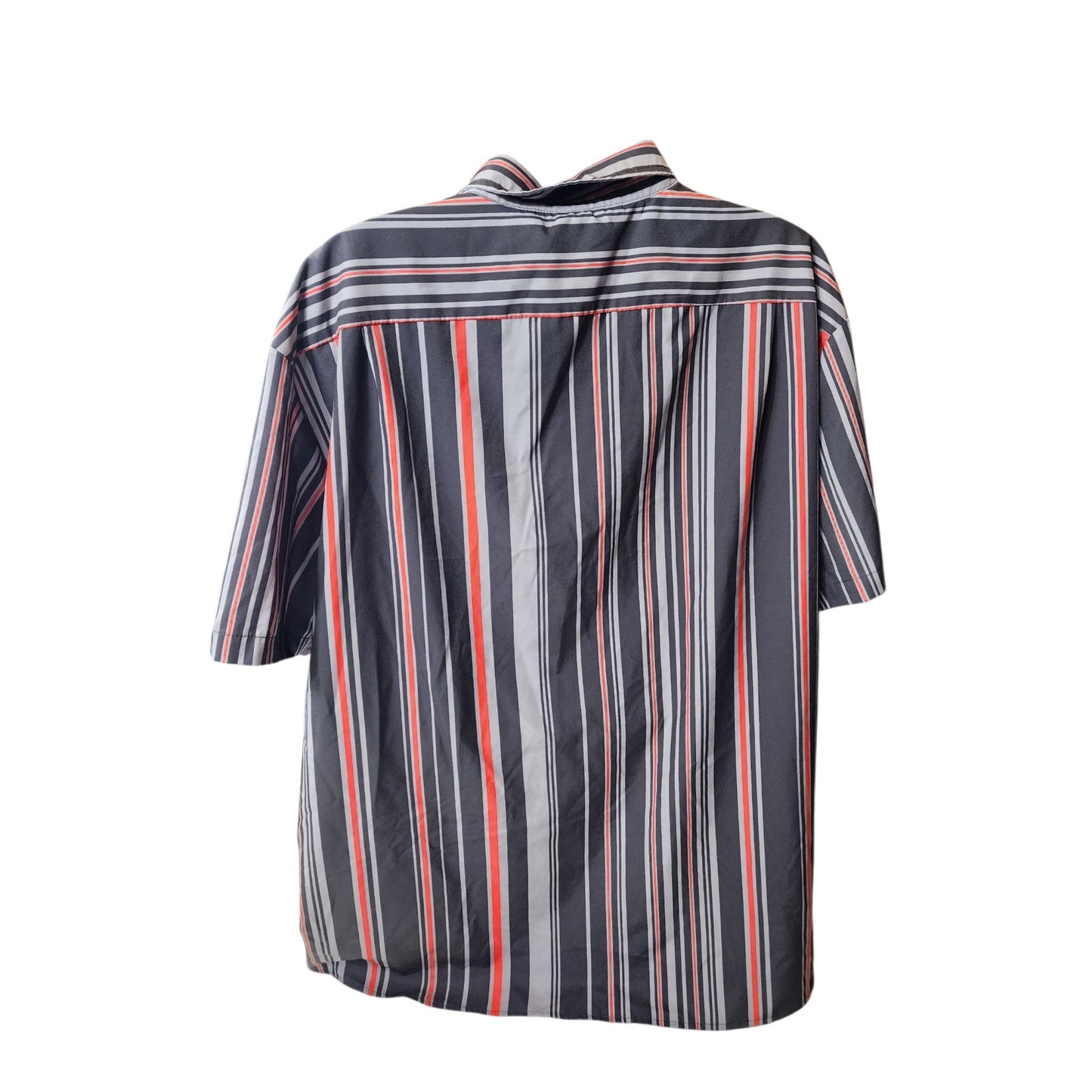 Hardaddy Shirt Mens 3XL Button Short Sleeve Oversized Casual Stripes Lightweight
