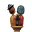 ANRI Italian HandCarved Wooden Bottle Stopper Couple Mechanical Folk Art Barware