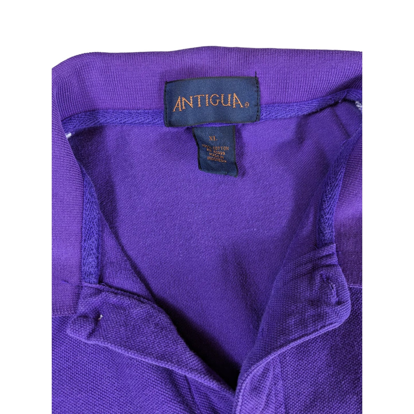 Antigua Polo Golf Shirt MN Vikings Mens XL Short Sleeve Purple Minnesota