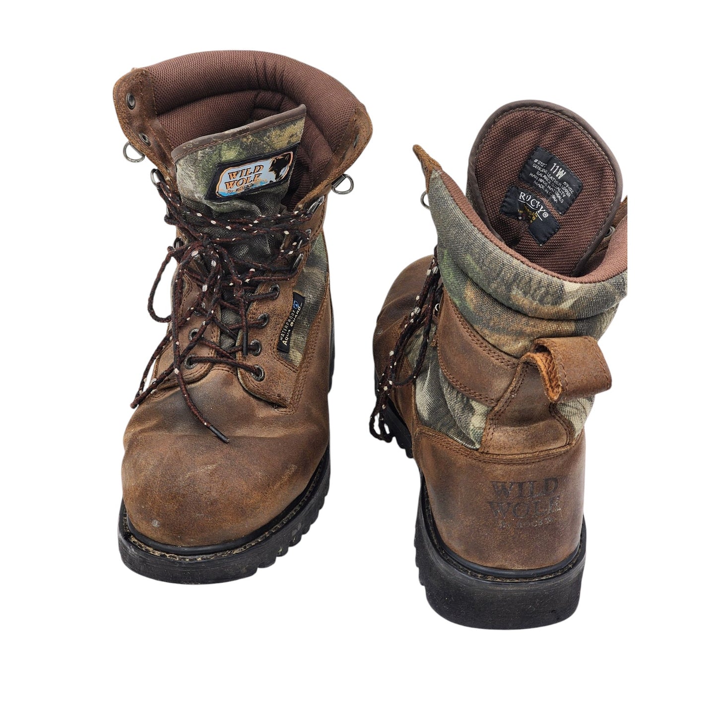 Rocky Wild Wolf Camo Boots Men 11 Waterproof Thinsulate 800g Hunting Hiking 8127