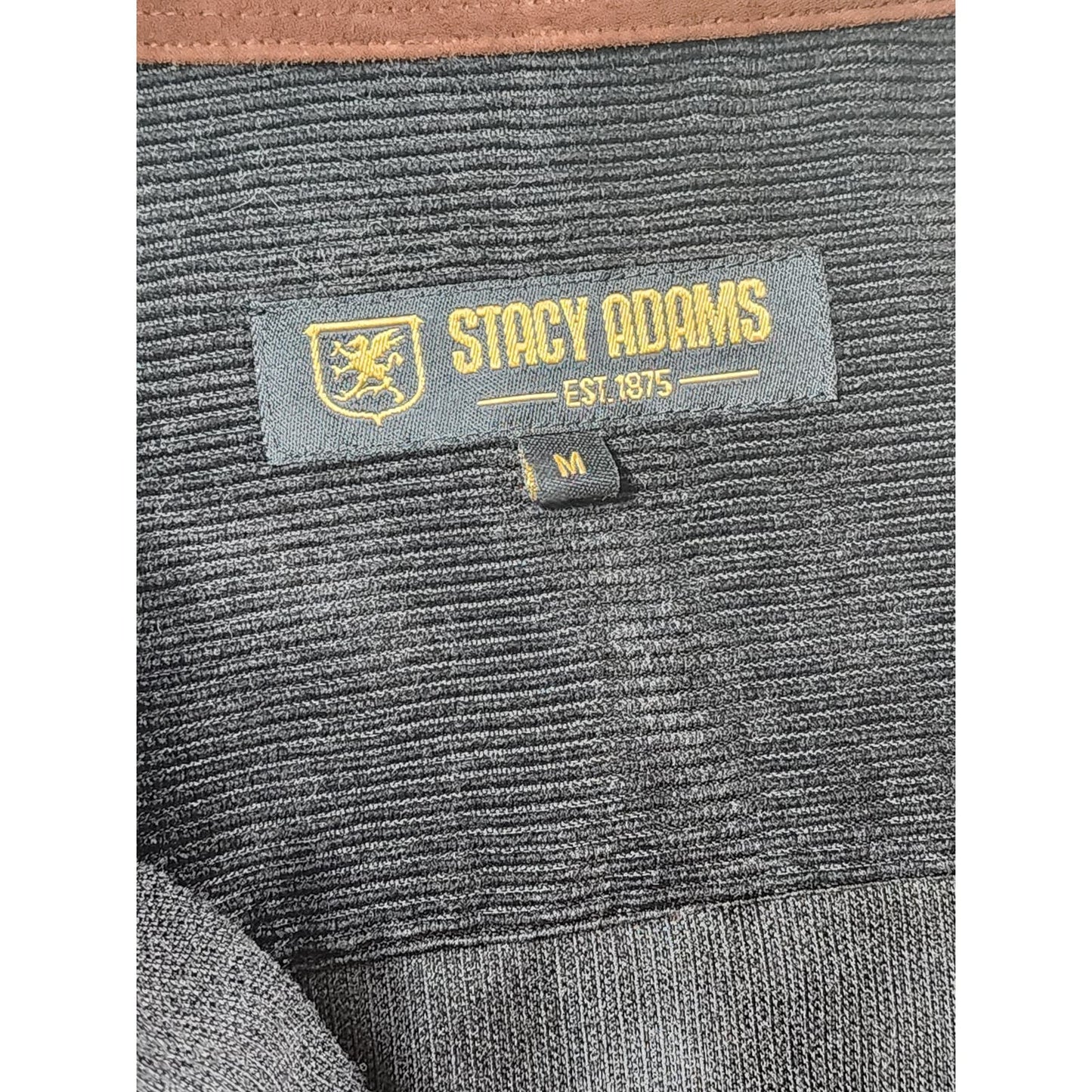 Stacy Adams Corduroy Button Up Shirt Men Medium Fashion Suede Pocket Long Sleeve