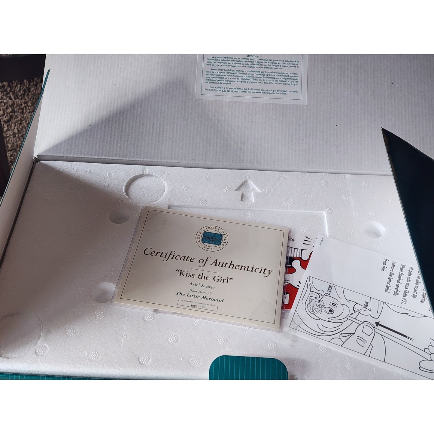 WDCC Little Mermaid Kiss the Girl Figurine Ariel Eric LE COA Box Vintage Disney