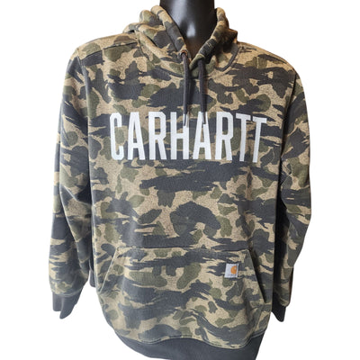 Carhartt Hoodie Women 1X Camo Relaxed Pullover Sweatshirt 16W-18W Fleece Hunting