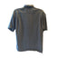 Tommy Bahama Mens Large Short Sleeve Shirt Blue Button Front Cotton Camp Collar