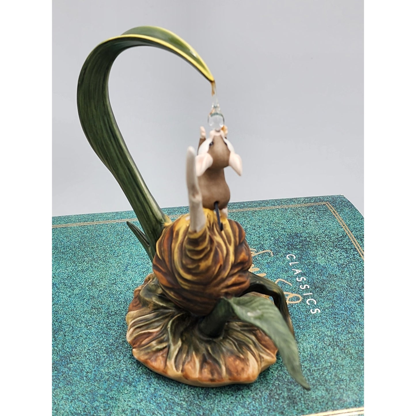 WDCC Bambi "Little April Shower" Field Mouse 50th Anniversary Raindrop Box COA