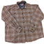 Wrangler Mens XL Brown Flannel Shirt Long Sleeve Button Down Plaid Workwear