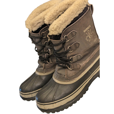 Sorel Caribou Boots Mens 10 Winter Leather Canada Waterproof Insulated Shearling