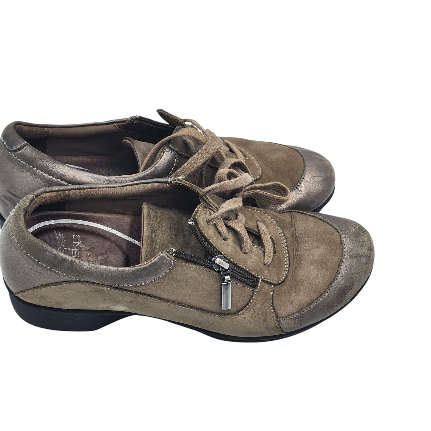 Dansko Shoes Womens 9.5-10 EU 40 Loretta Leather Comfort Zip Sneakers 9108150215