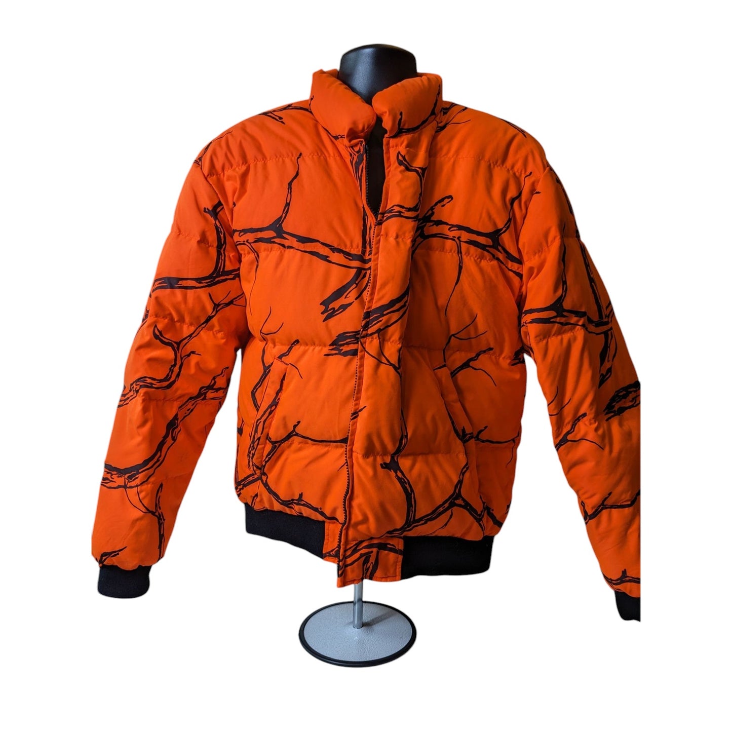 Gamehide Reversible Hunting Jacket Mens Large Brown Blaze Orange Camo Puffer