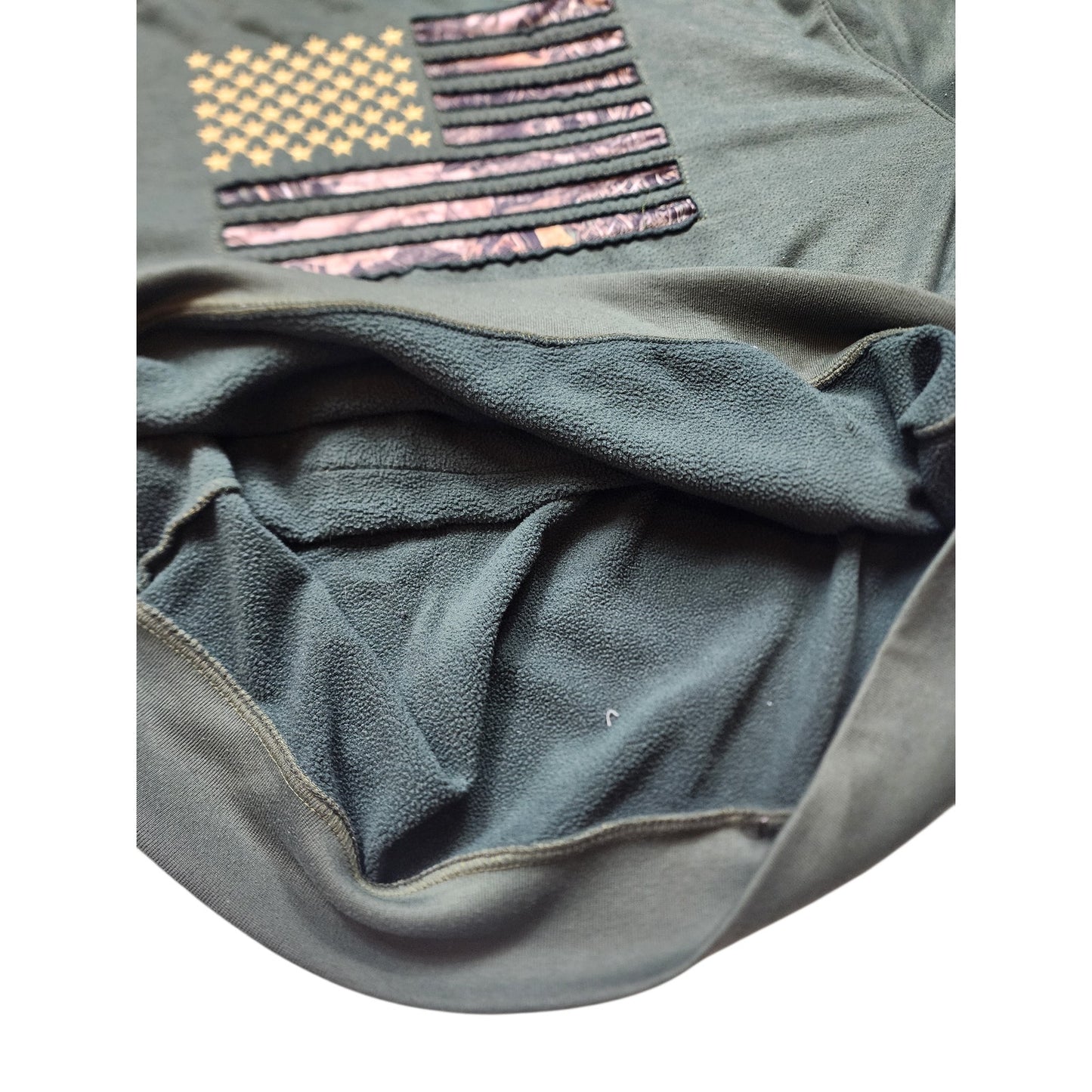 Buffalo Outdoors Hoodie 3XL Camo USA American Flag Pullover Sweatshirt Patriotic
