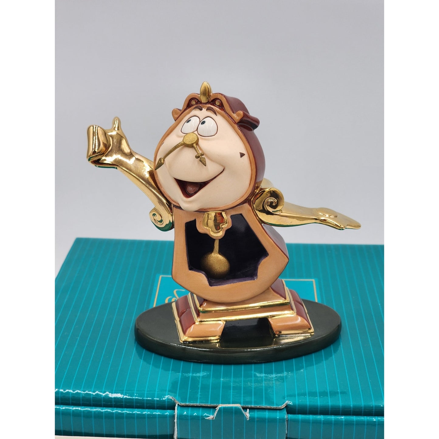 WDCC Disney Cogsworth Just in Time Figurine Beauty Beast Vintage Retired COA Box