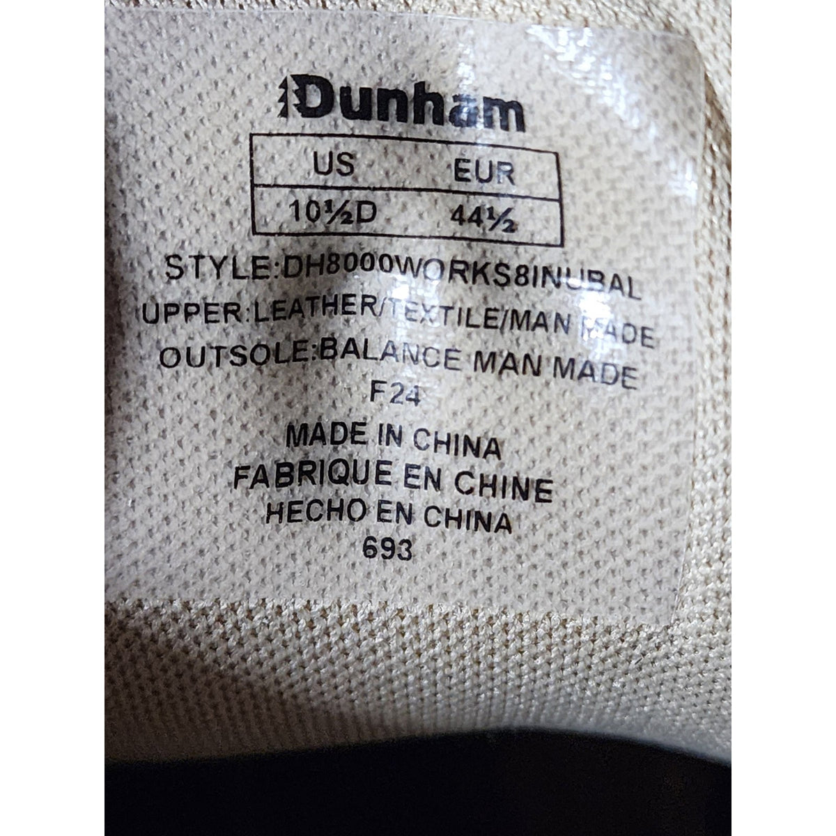 Dunham Boots 8000 8" Men 10.5 Waterproof Tactical Thinsulate 400g HydroGuard Oil