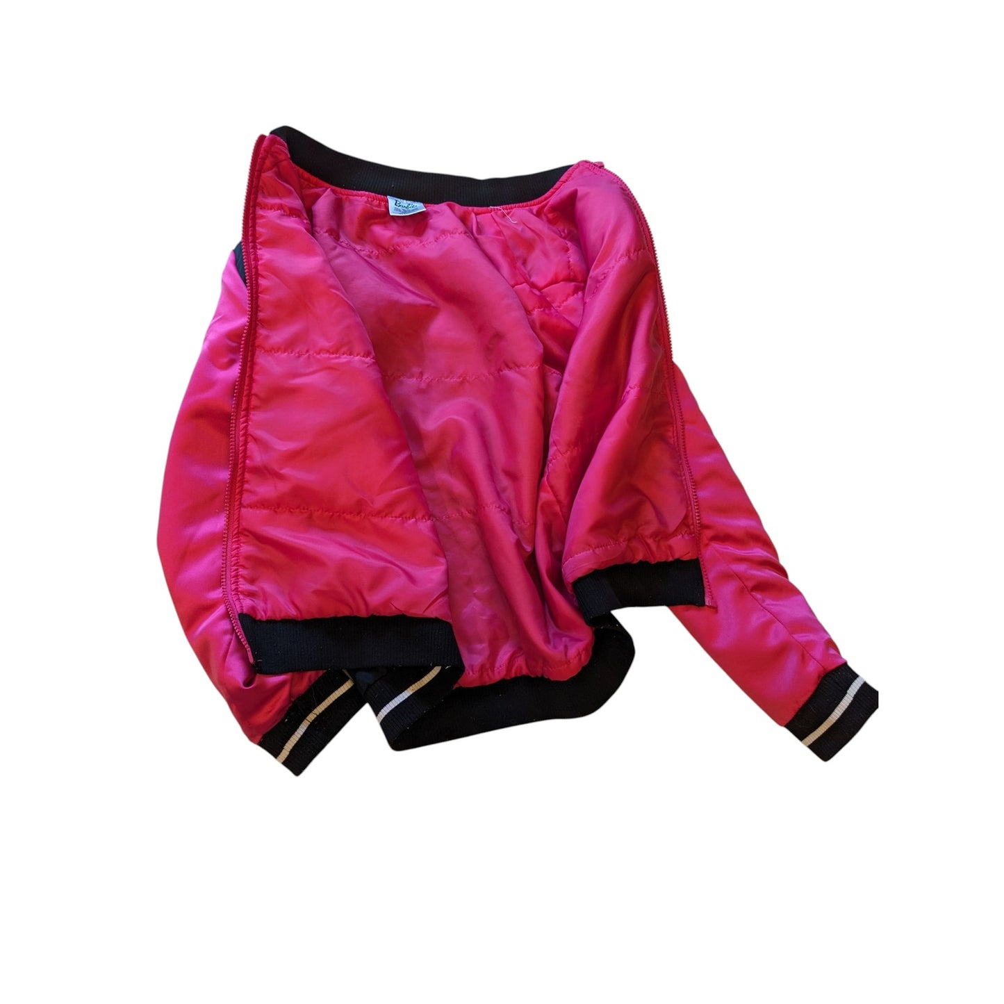 Barbie Limited Edition Varsity Jacket Girls XL 14-16 Bomber Car Graphic 117508