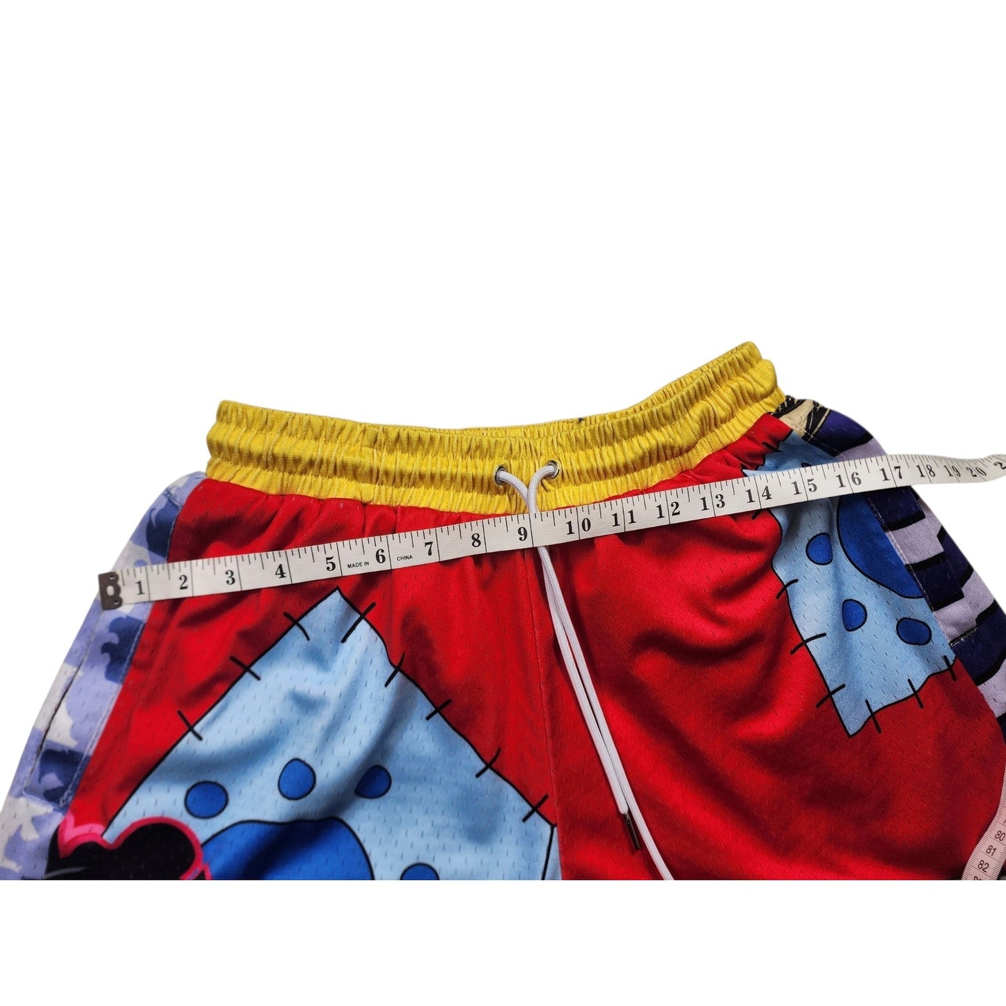 In The Lab Mens Small/Medium Basketball Shorts Graphic Print Mesh Activewear