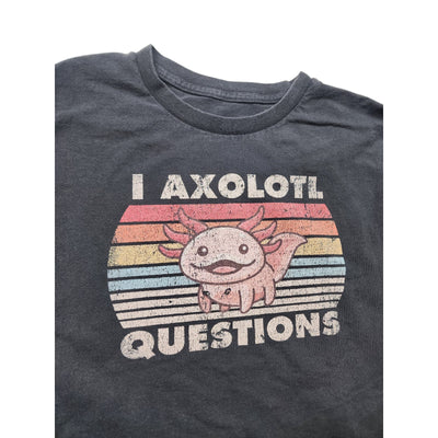 Axolotl Graphic TShirt Medium Vintage Style Pun Tee Humor Retro Rainbow Meme Y2K