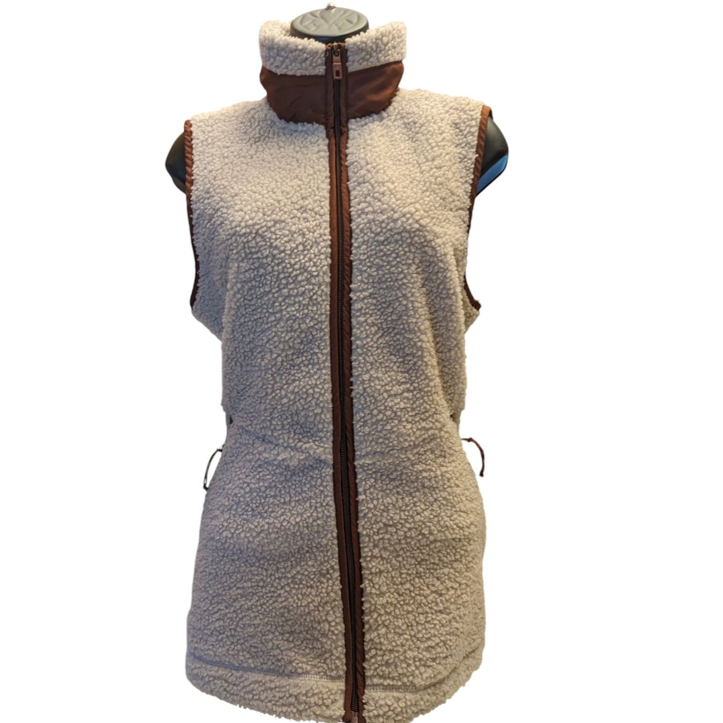 Avalanche Sherpa Fleece Vest Women Medium Cozy Sleeveless Jacket Hiking Camping
