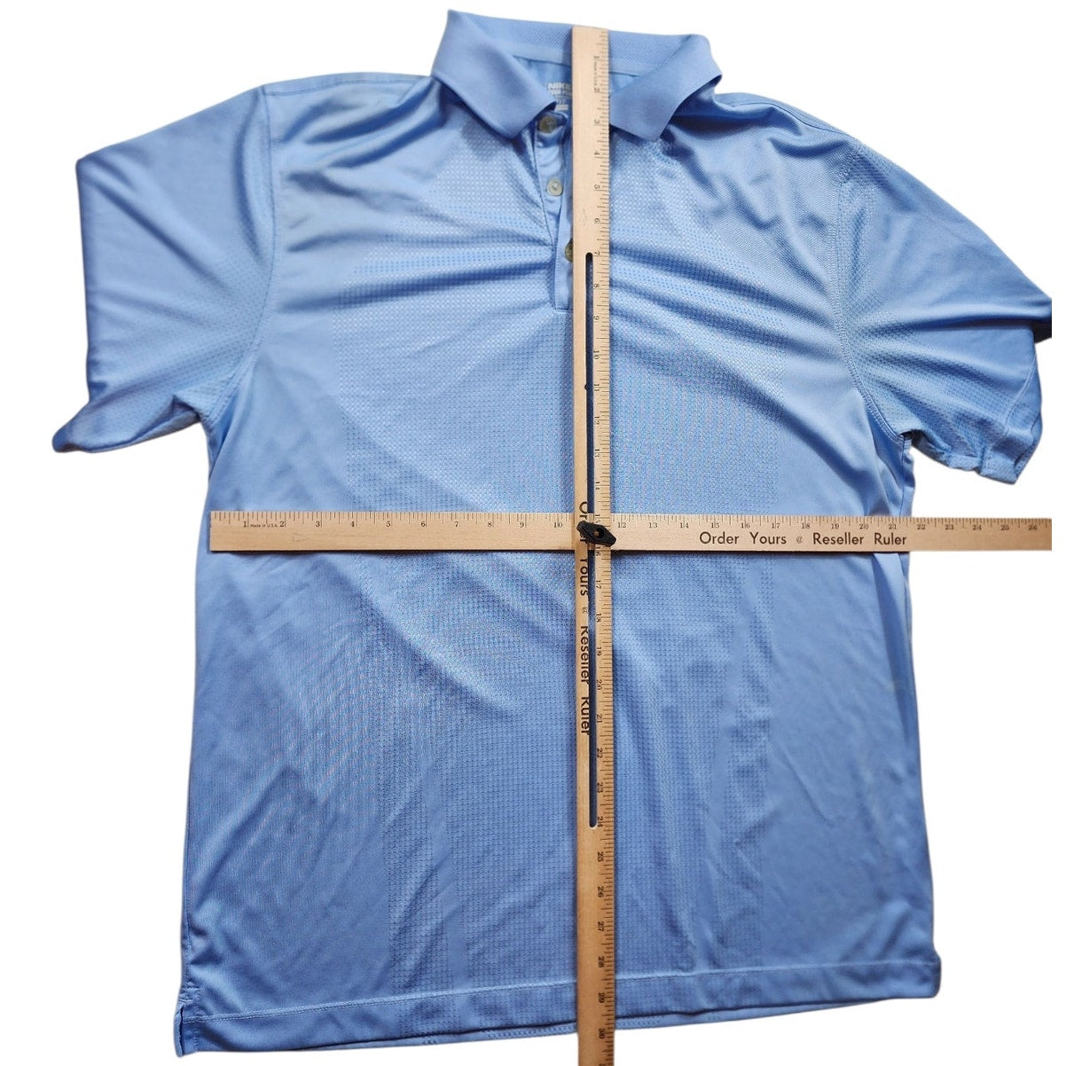 Nike Golf Dri-Fit Tour Polo Shirt Mens Large Light Blue Athletic Lightweight