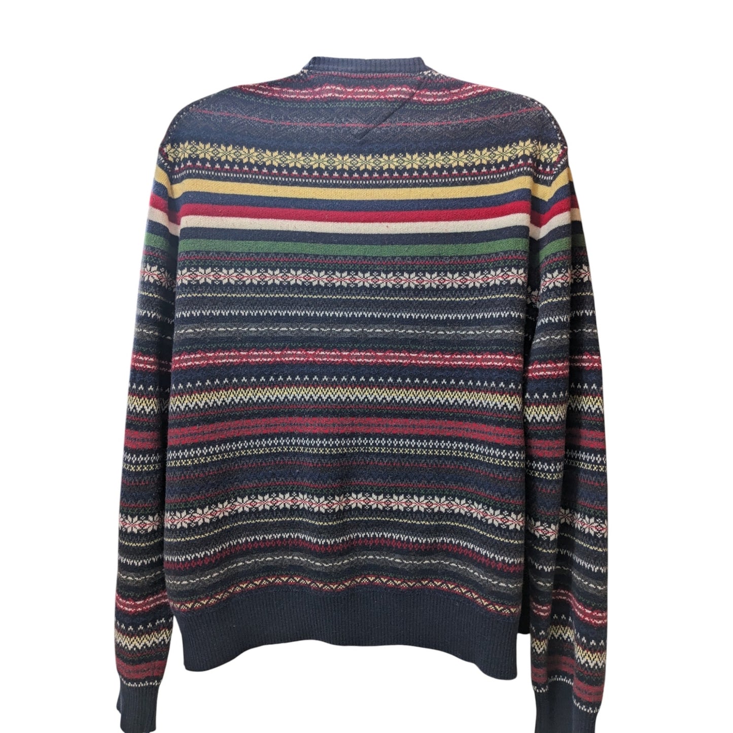 Tommy Hilfiger Sweater XL Fair Isle Nordic Style Crewneck Grandpa Knit Pullover