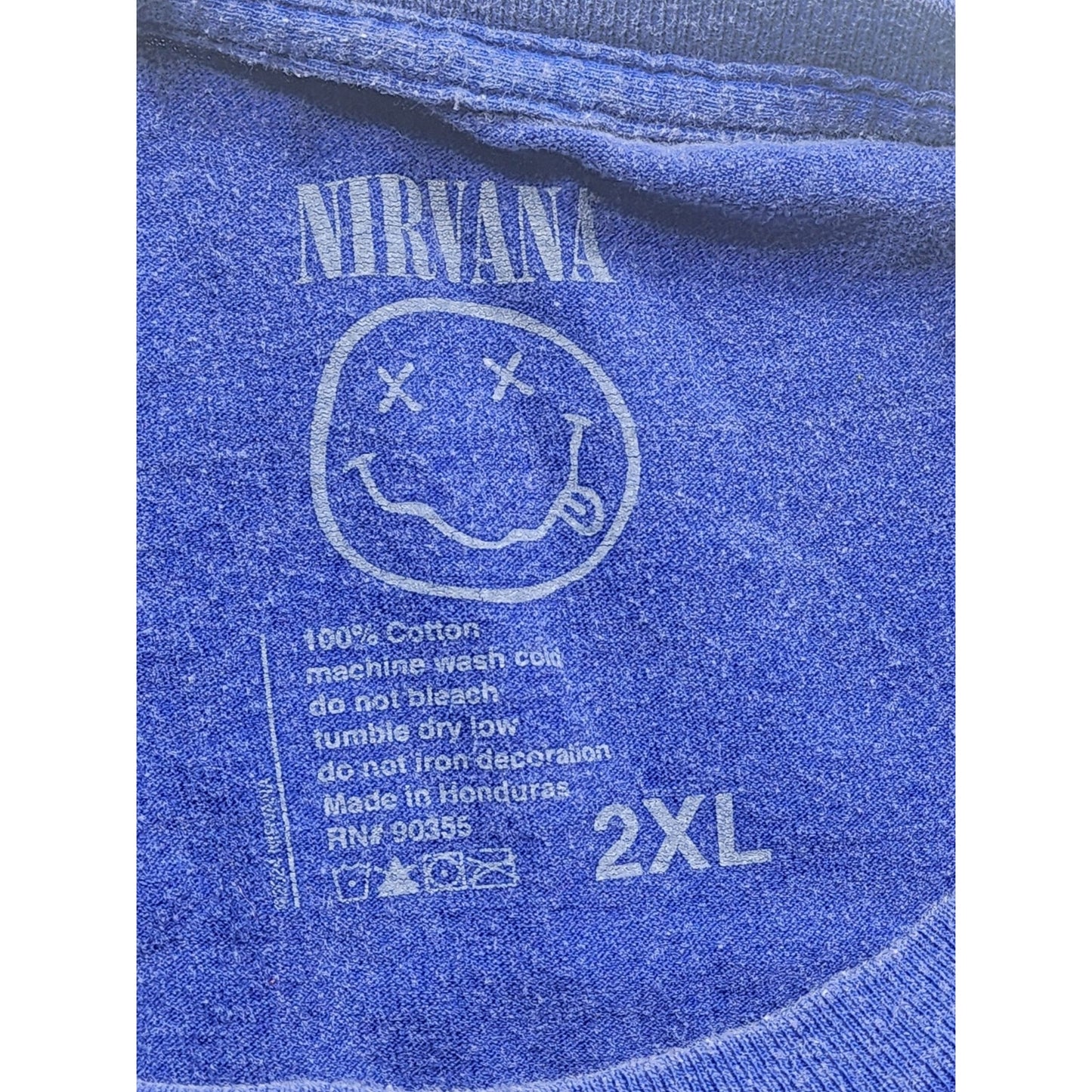 Nirvana Band T Shirt Mens 2XL Sliver Graphic Tee Grunge Distressed Vintage Style