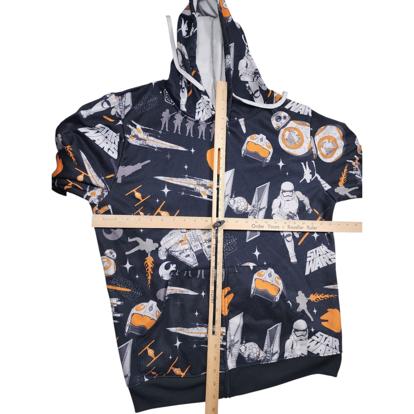 Star Wars Full Zip Hoodie Men Large Womens 2XL BB-8 Millennium Sweatshirt Lounge
