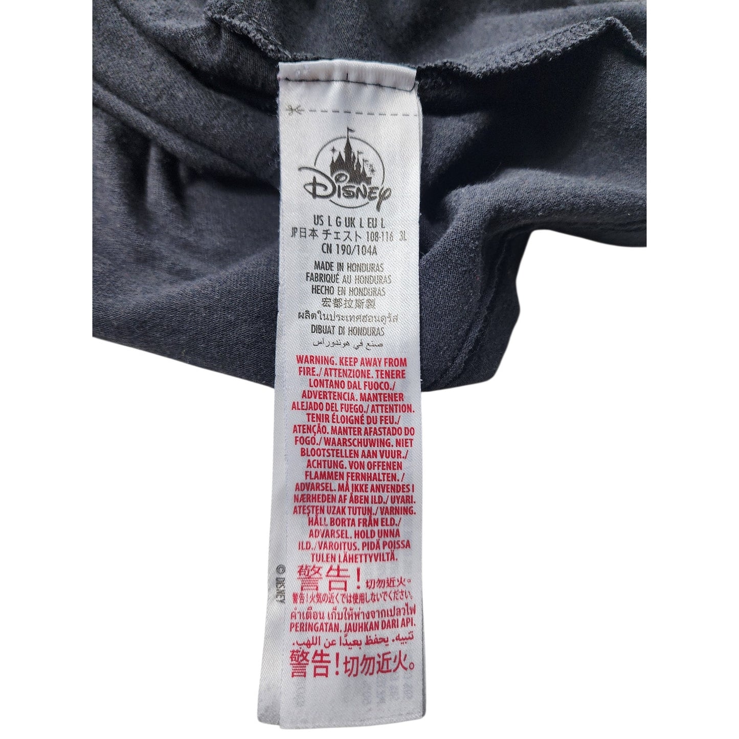 Disney Mickey Mouse T Shirt Large Neon Letters Graphic Tee Retro Vintage Style