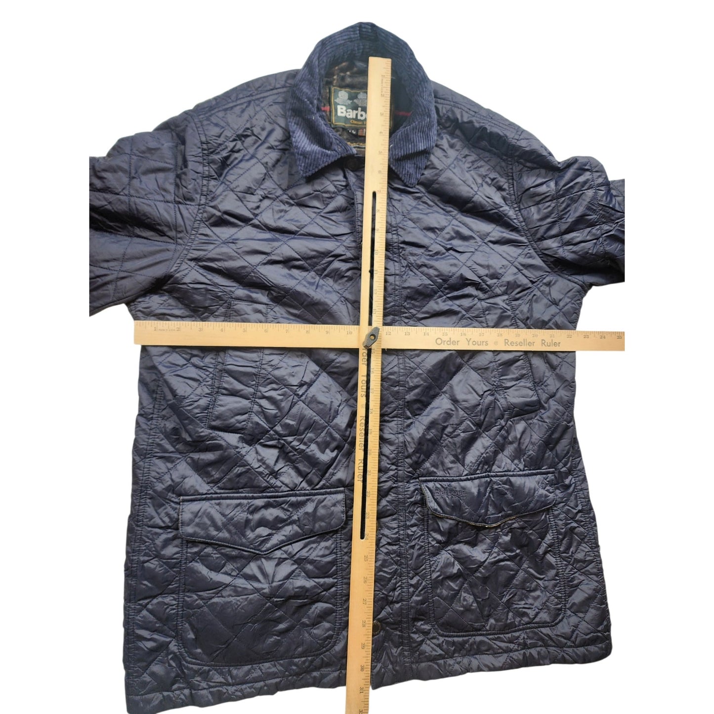 Barbour Jacket Mens Large Quilted Classic Tartan Snap Country Heritage British