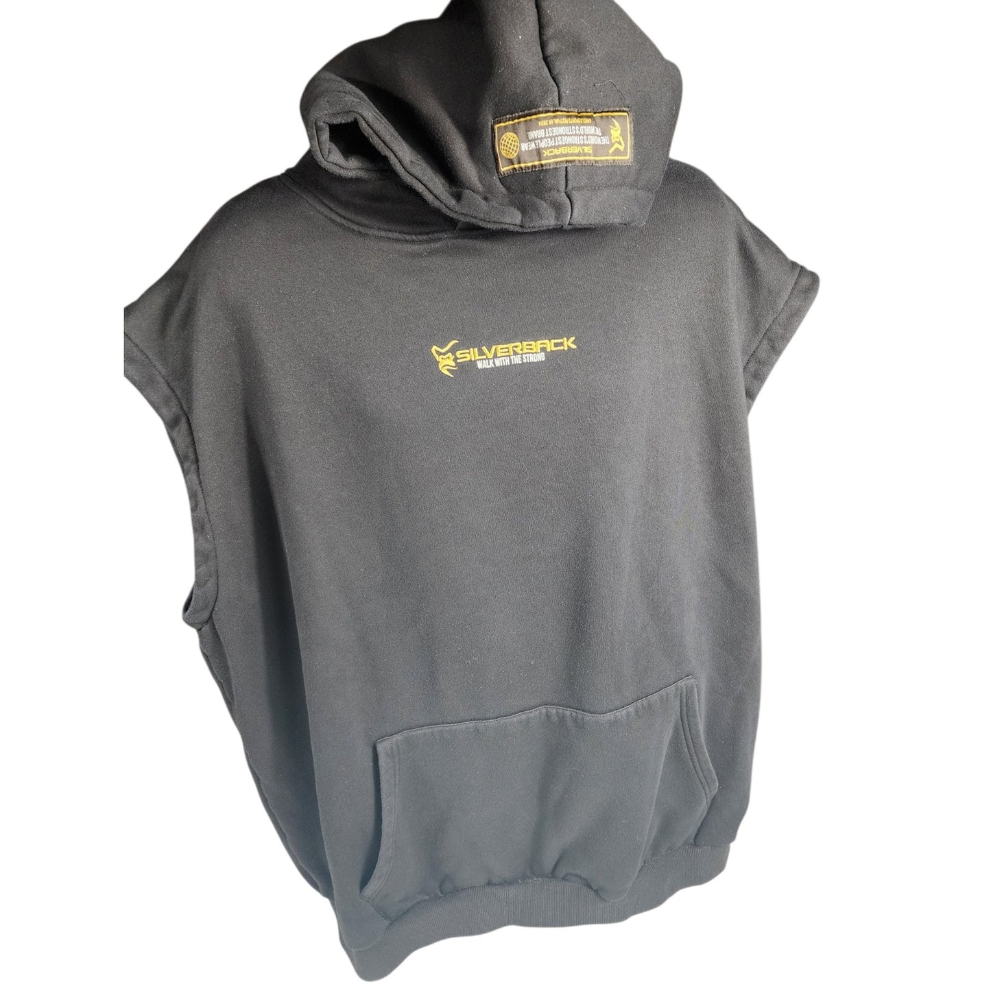 Silverback Strength Club Sleeveless Hoodie Mens 4XL Gym Bodybuilding Musclewear