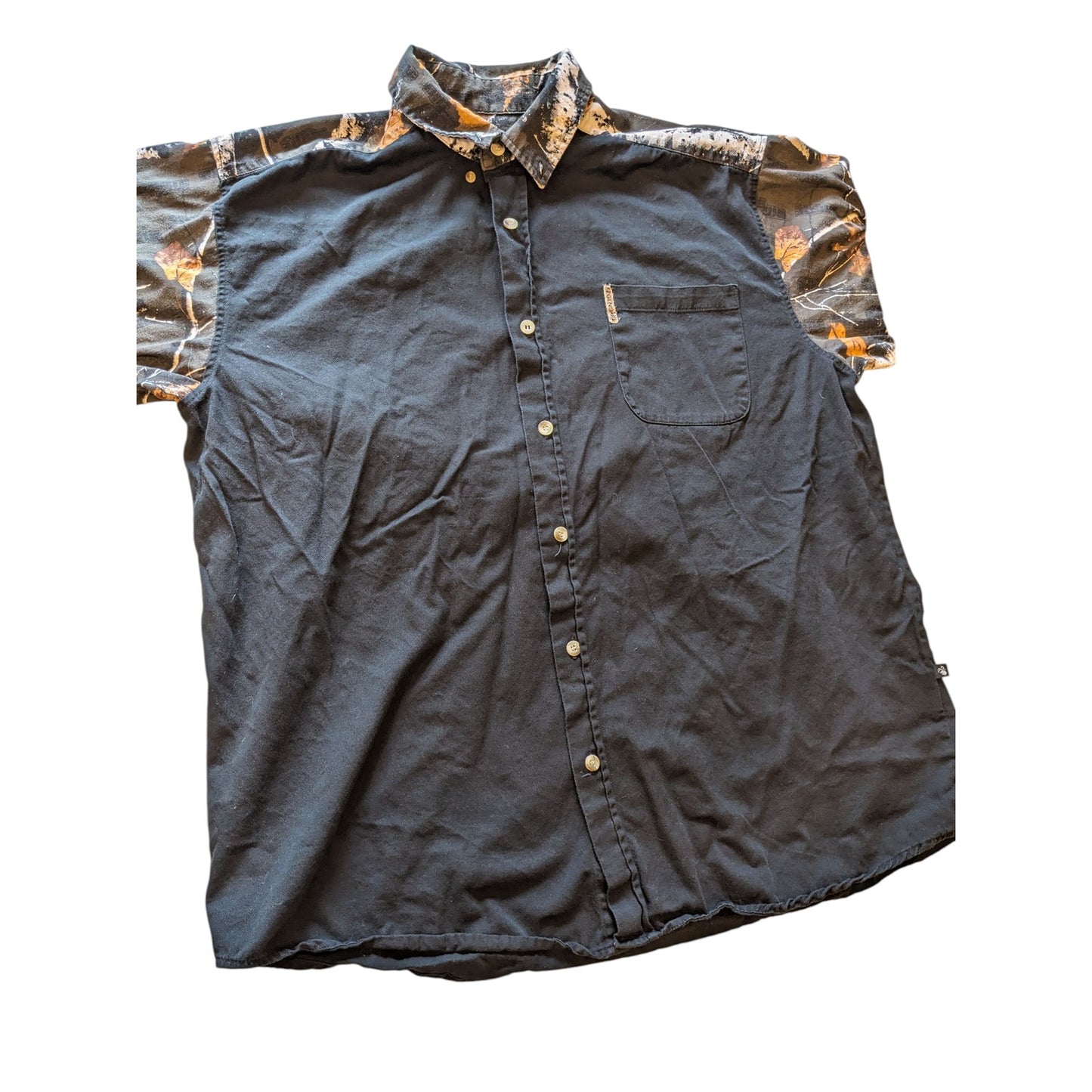 Legendary Whitetails Button Down Shirt Men 2XLT Camo Sleeves Long Sleeve Hunting