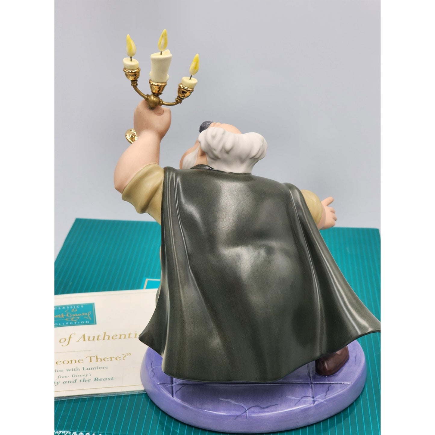 WDCC Beauty and the Beast Is Someone There? Maurice Lumiere Disney COA Box