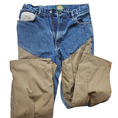 Cabelas Hunting Jeans Mens 34R Denim Canvas Field Pants Work Vintage 94-1125