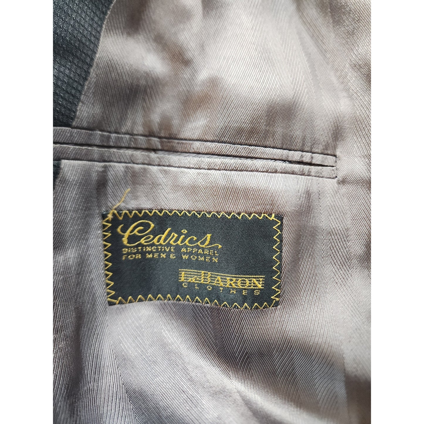 Cedrics Le Baron Blazer 48L Wool Double Breasted Gray Sport Coat Jacket Vintage
