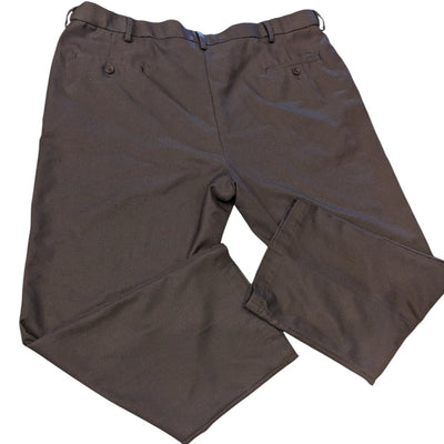 Haggar Gray Brown Dress Pants Mens 44x30 Classic Fit Office Slacks Workwear